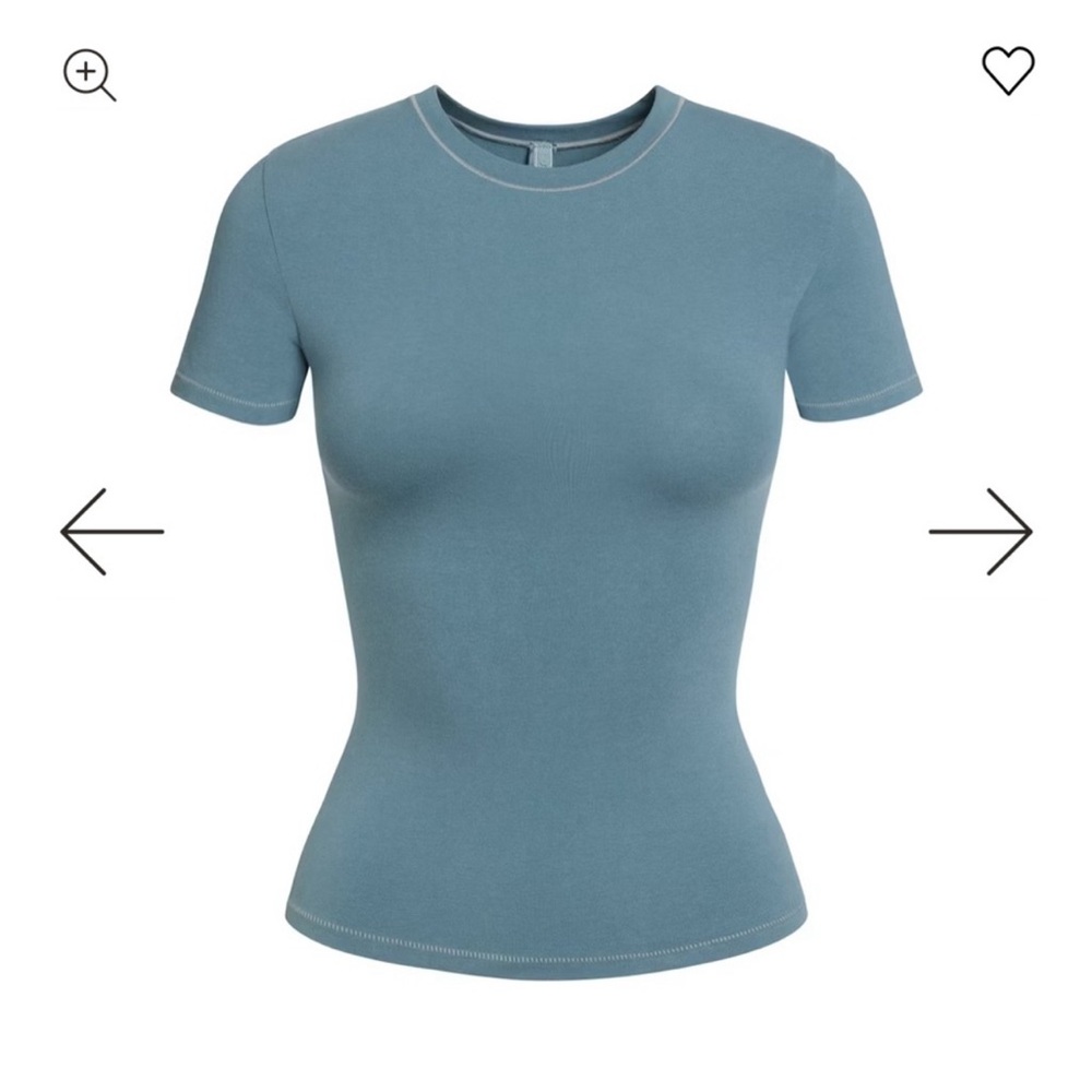 SKIMS Short Sleeve Tee in Classic Blue